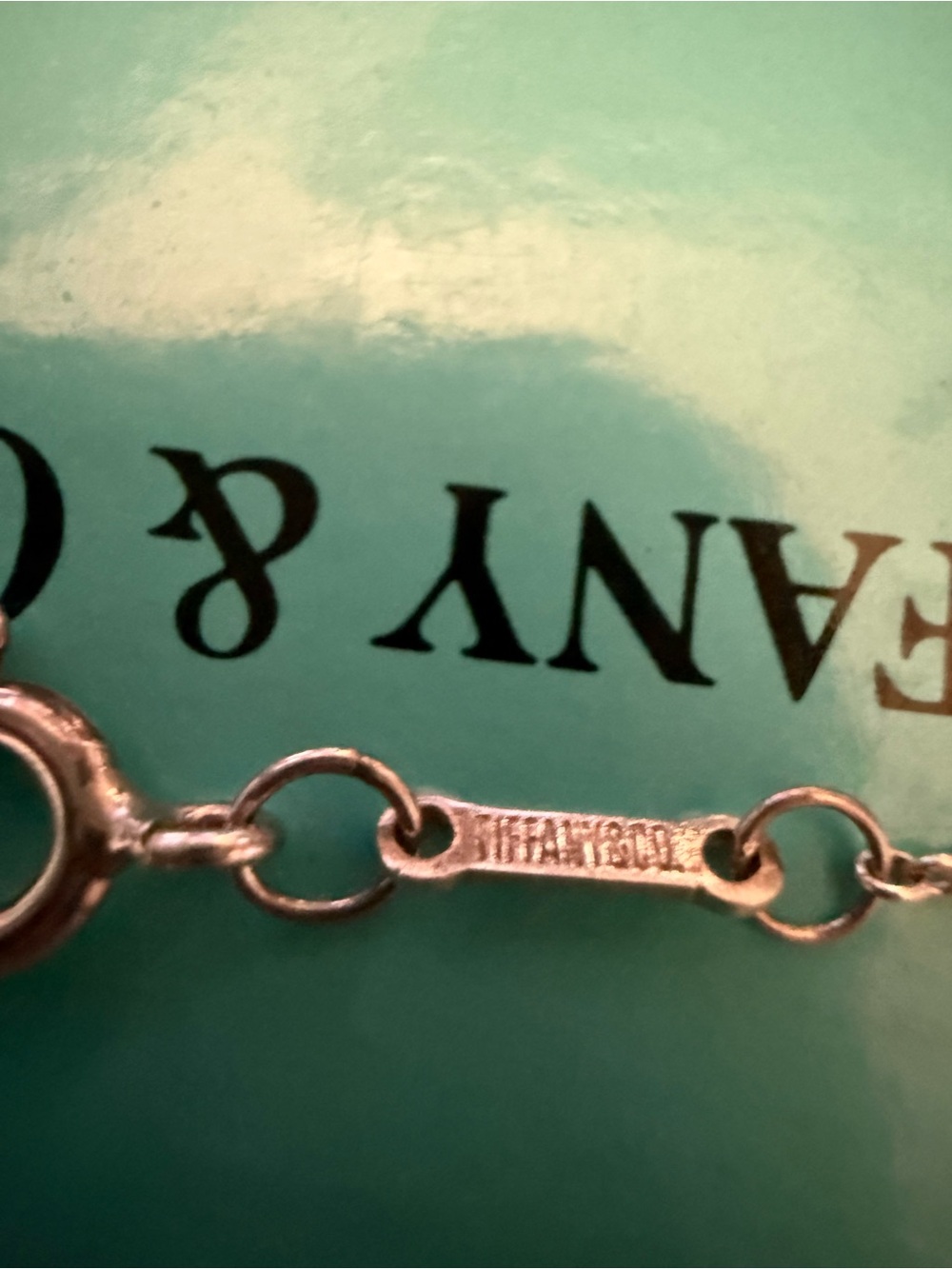 Tiffany & Co Silver Heart Charm Pendant Necklace 16 in Cable Chain Spring Ring - Picture 8 of 12